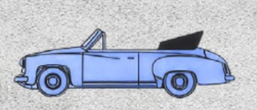 Brekina 27052 - Wartburg 311 Cabrio in pastellblau H0 1:87